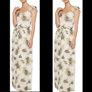 Joie floral ruffle short sleeve maxi dress